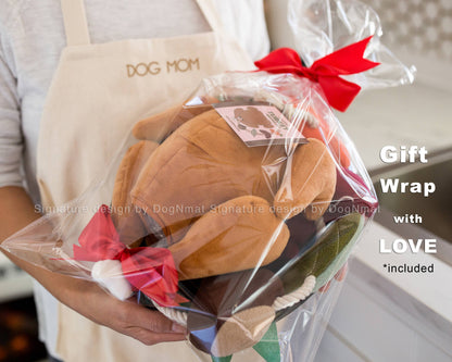 Juguete para perros con forma de pavo de peluche, 3 en 1, para esconderse y buscar