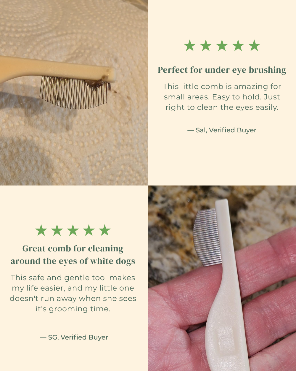 Brush On Me Pet Facial & Eye Comb