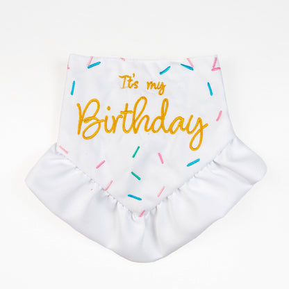 Dog Birthday Bandana with Ruffles