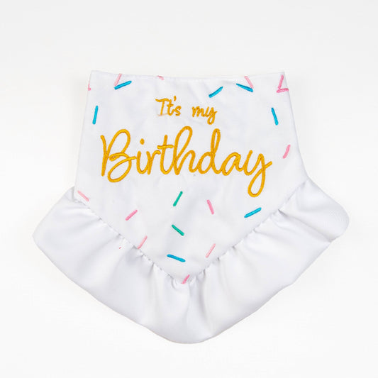 Dog Birthday Bandana with Ruffles
