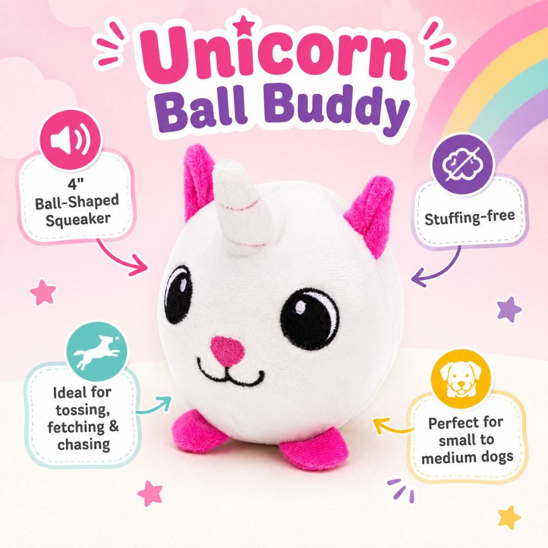 Ball Buddy Unicorn Dog Toy