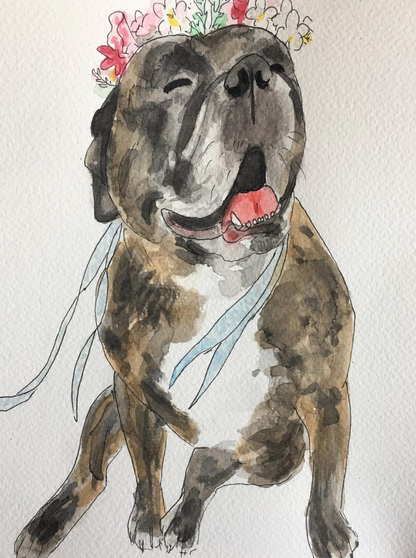 Custom Watercolor Pet Portrait - Assorted Sizes