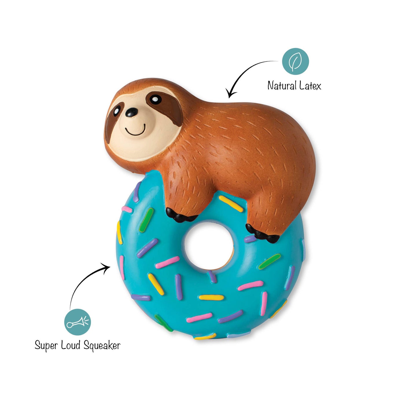 Donut Worry About a Thing Latex Dog Toy