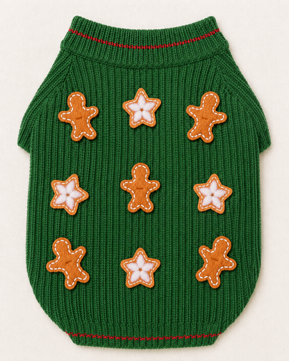 Gingerbread Christmas Cookie Dog Sweater