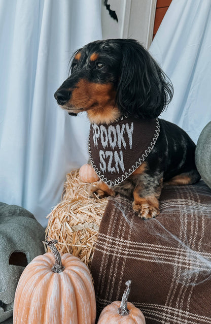 Spooky Szn Reversible Knit Bandana