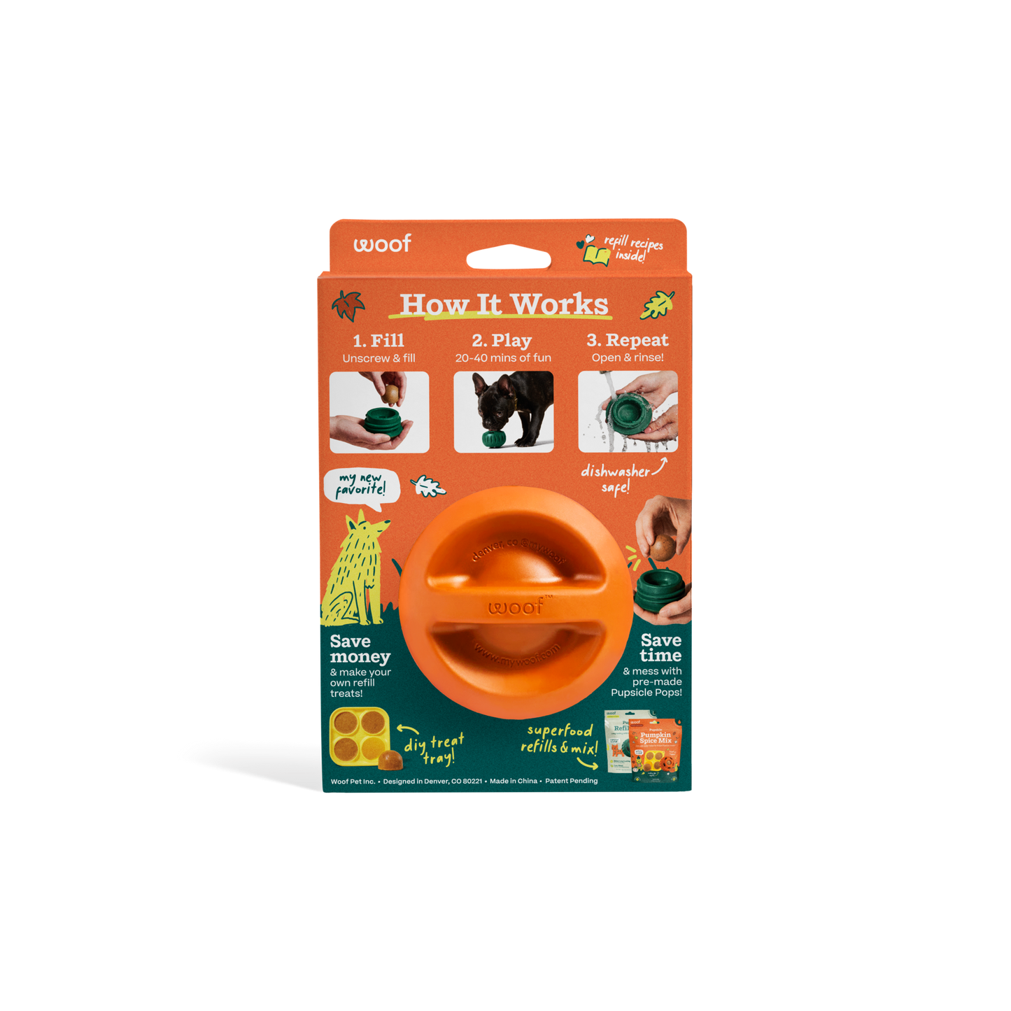 The Pupsicle Treat Dispenser - Limited Pumpkin Color