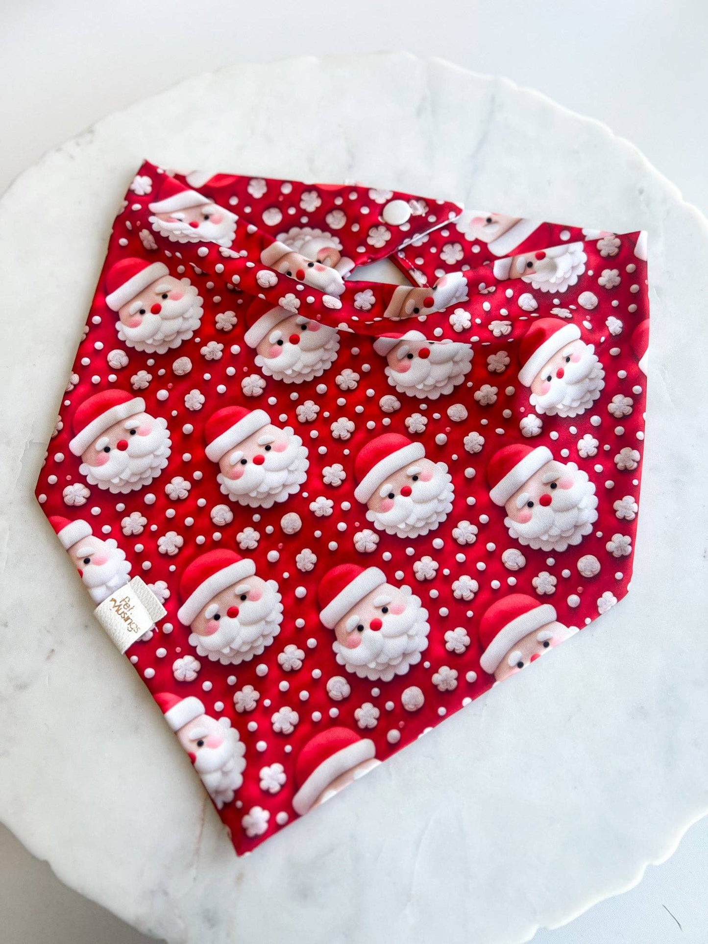 Santa Print Wrinkle Resistant Bandana