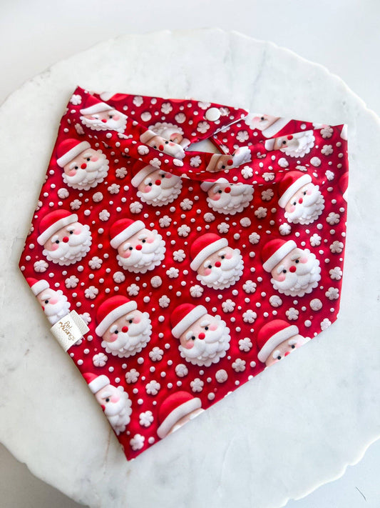 Santa Print Wrinkle Resistant Bandana