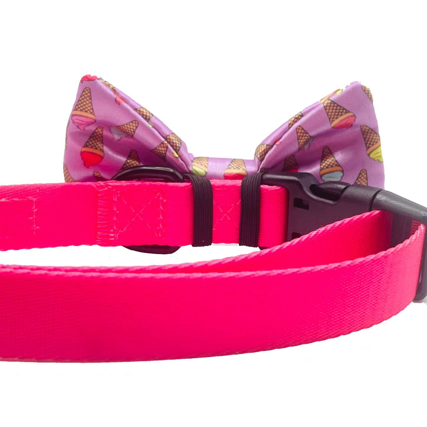 Ice Cream Cone Purple Dog Bow Tie