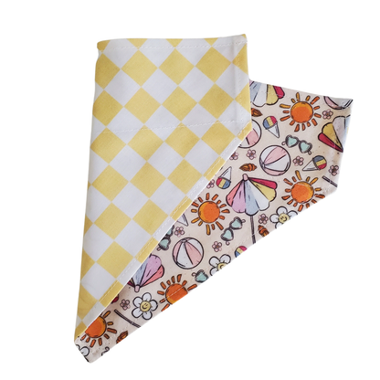 Beach Day Fun - Reversible Dog Collar Bandana