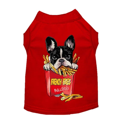 Camiseta para perro Frenchie Fries (colores surtidos)