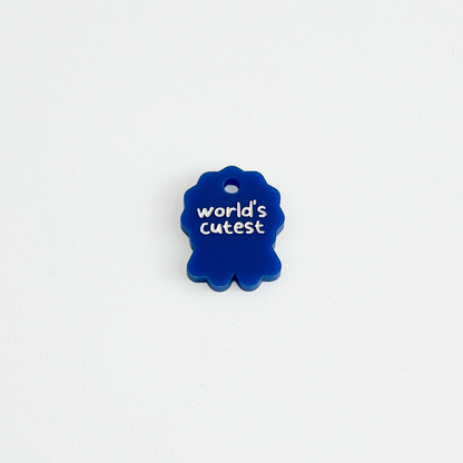 World’s Cutest Blue Ribbon Pet Collar Charm