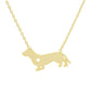 Gold Dipped Brass Dog Necklace