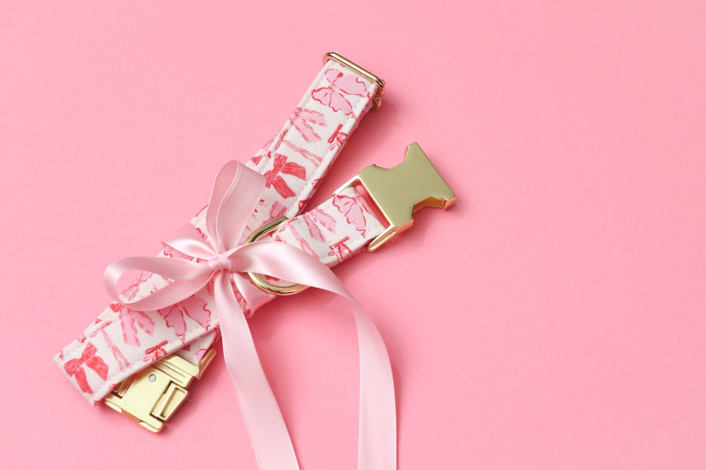 Pink Bows Dog Collar