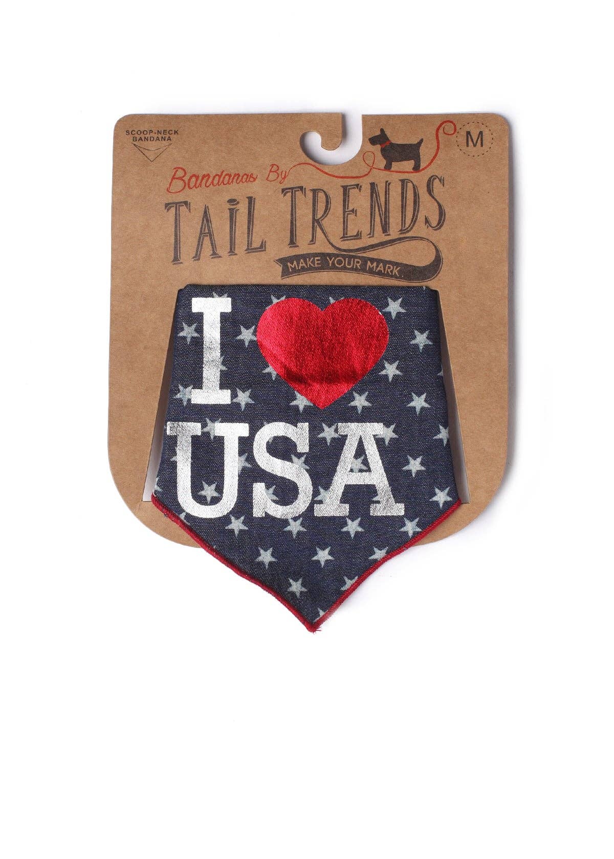 I Heart USA Soft Denim Bandana