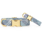 Blue Frost Plaid Flannel Holiday Dog Collar