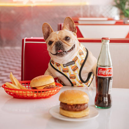 Frenchie Duo Reversible Harness - Burger N Fries