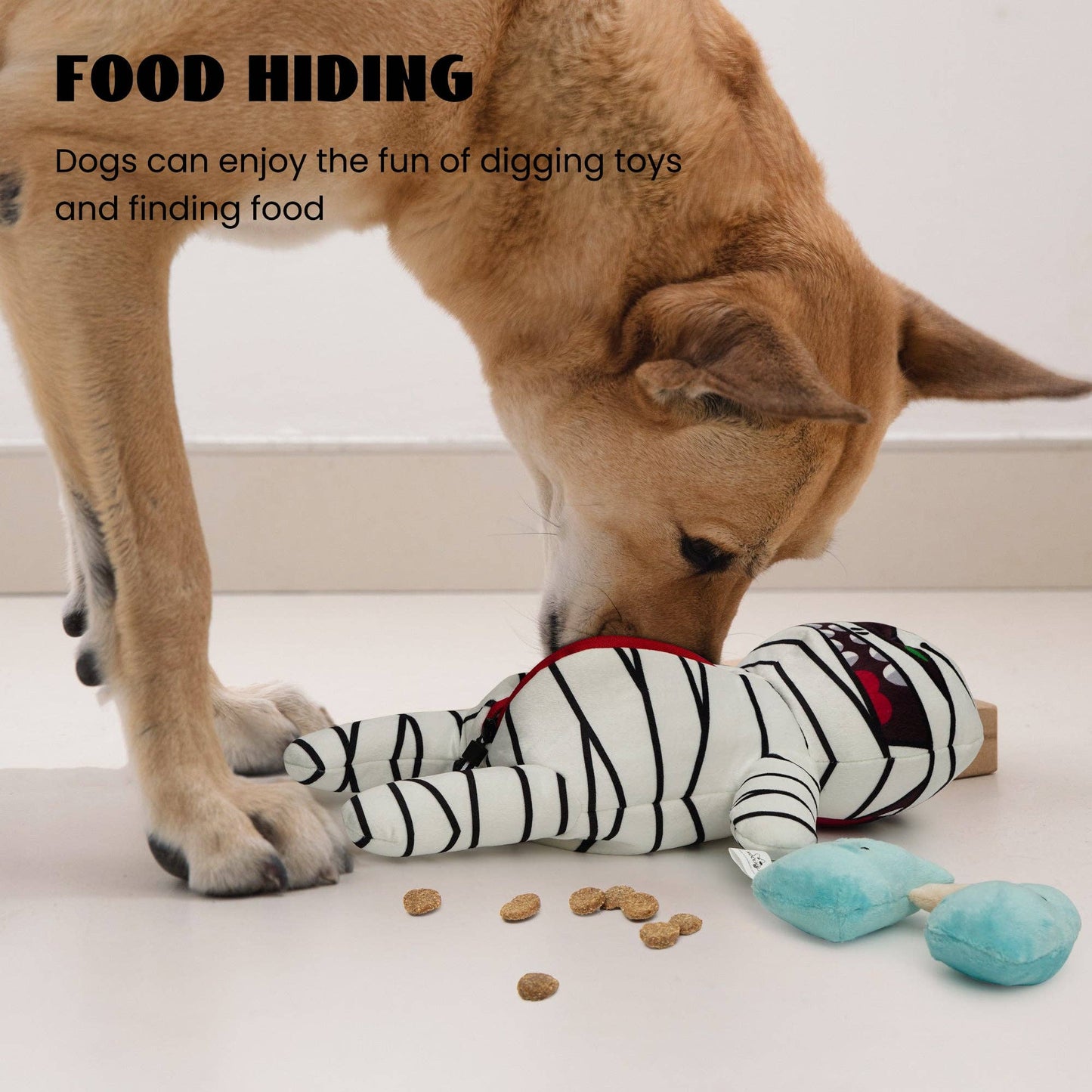 9-in-1 Stuffed Plush Squeaky Mummy Body