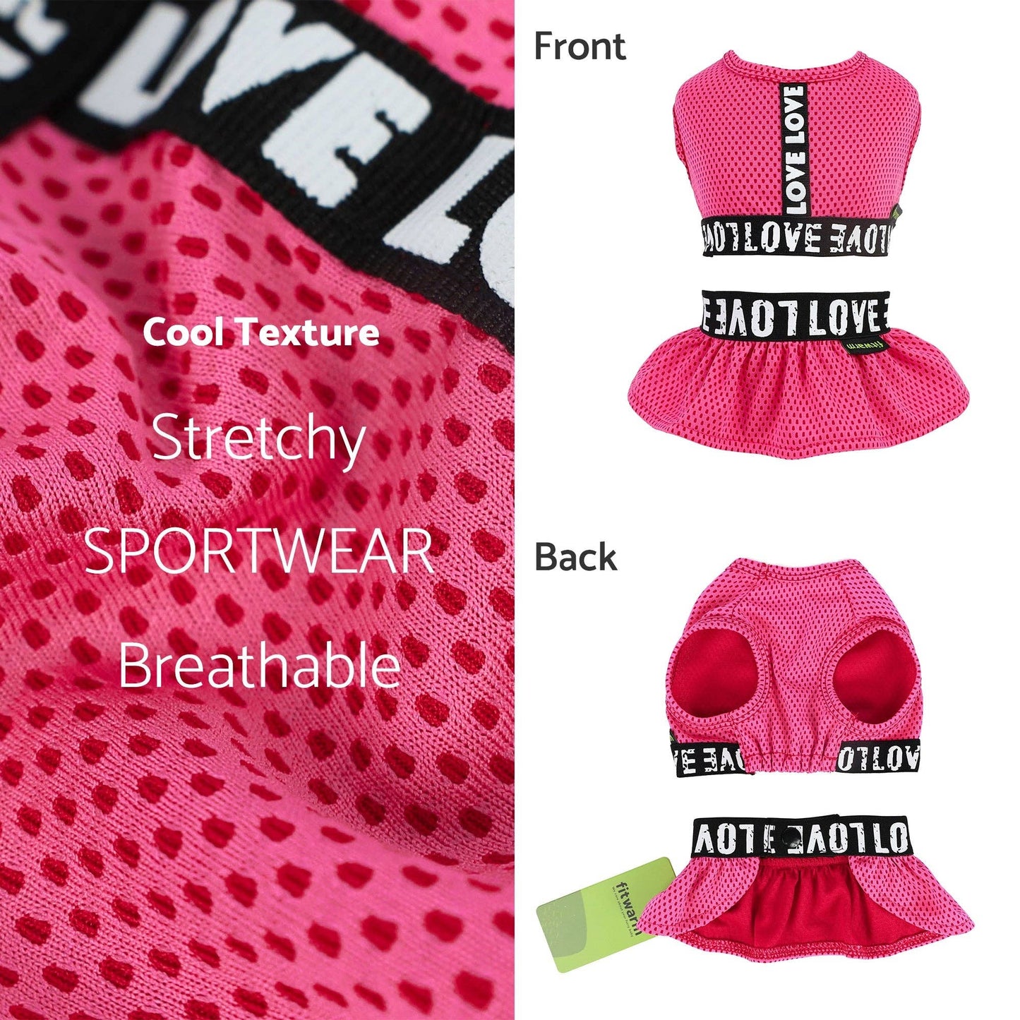 Hot Pink Athleisure 2 Piece Dress