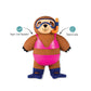 EAT SLEEP SNORKEL SLOTH LATEX POOL DOG TOY