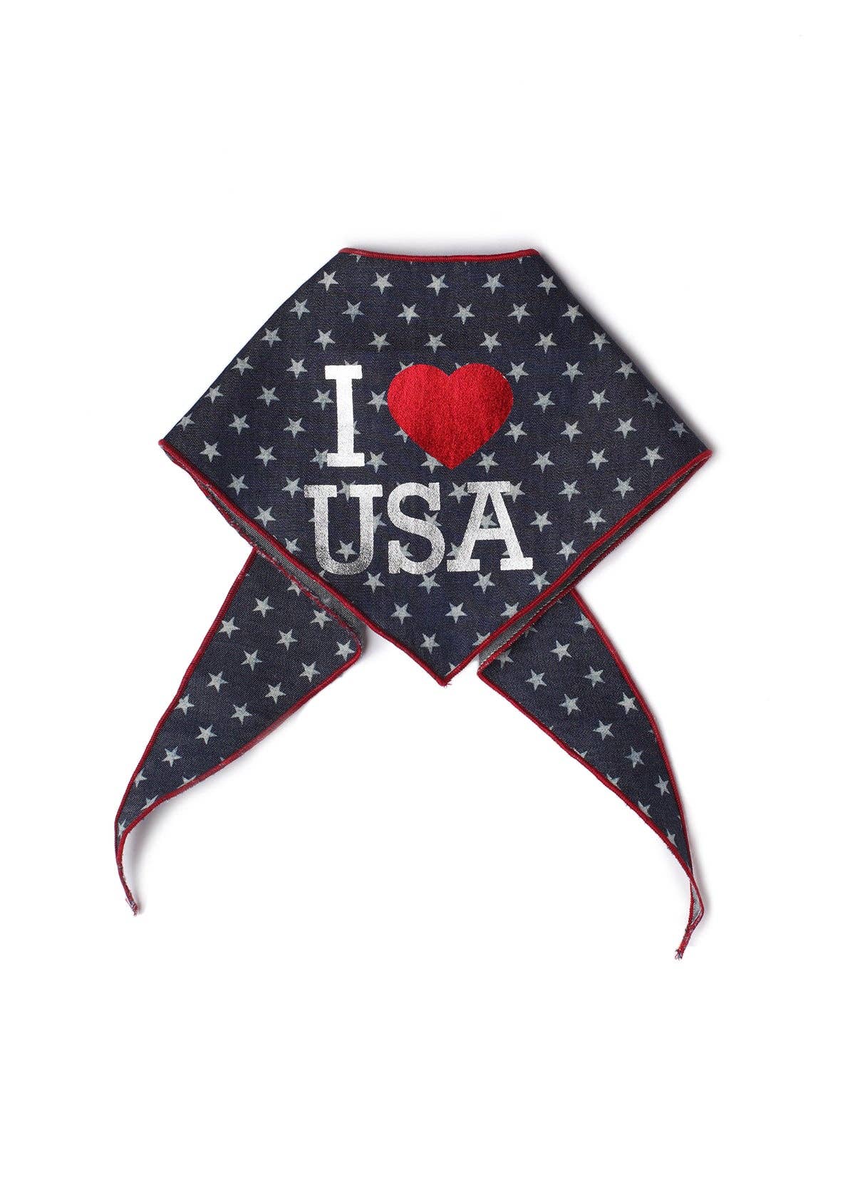 I Heart USA Soft Denim Bandana