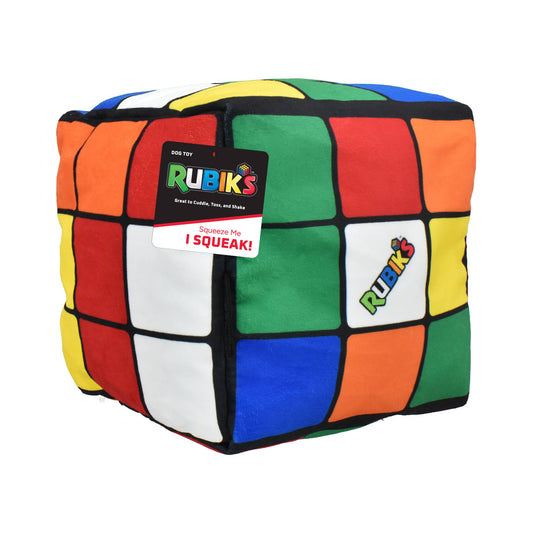 Rubik's Cube Plush Dog Toy 8"