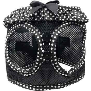 American River Choke Free Dog Harness Polka Dot Collection - Black and White