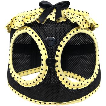 American River Choke Free Dog Harness Polka Dot Collection - Yellow & Black