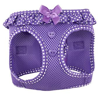 American River Choke Free Dog Harness Polka Dot Collection - Paisley Purple