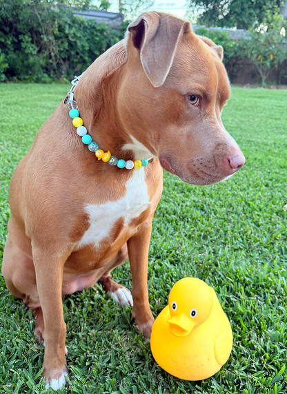 Bubble Ducky Beaded Dog Collar Necklace