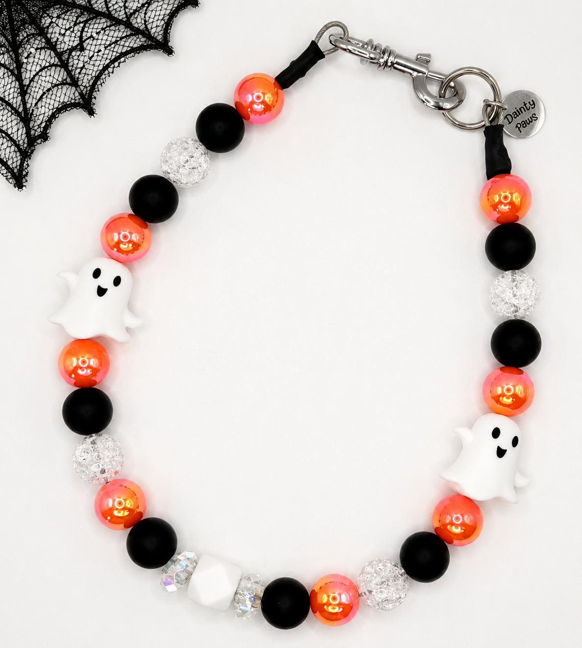 My Boo Beaded Dog Collar Necklace