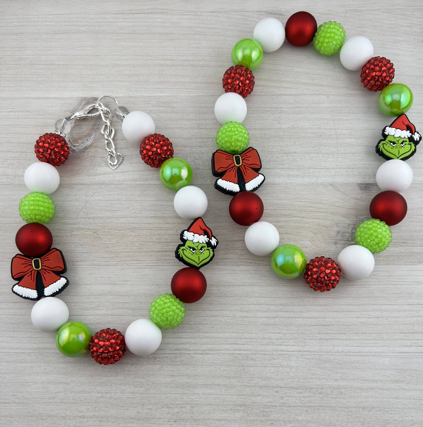 Grinch & Bow Dog Necklace - Assorted Styles