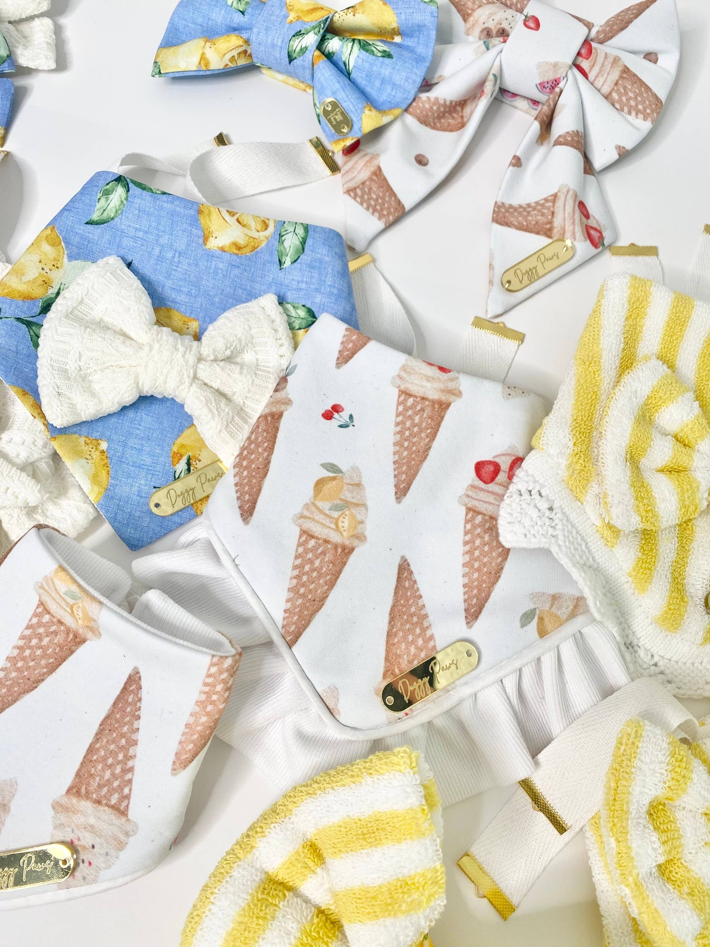Gelato Summer Dog Bandana with Trim