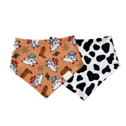 Western Cowboy Lamby Reversible Dog Bandana