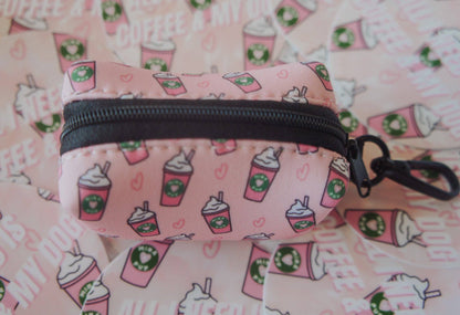 Soporte y dispensador de bolsas para excrementos Pink Pupshake
