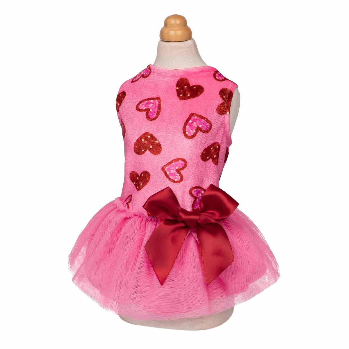 Heart Pattern Dog Tulle Dress