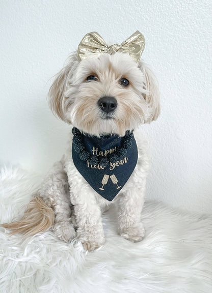 MIDNIGHT BLACK RHINESTONE DOG NECKLACE