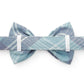 Blue Frost Flannel Holiday Bow Tie