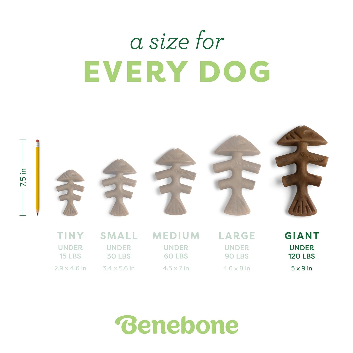 Benebone Jack Salmon Fishbone Dog Chew Toy