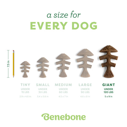 Benebone Jack Salmon Fishbone Dog Chew Toy