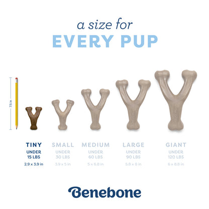 Benebone Bacon Puppy Wishbone Dog Chew Toy