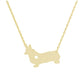 Gold Dipped Brass Dog Necklace