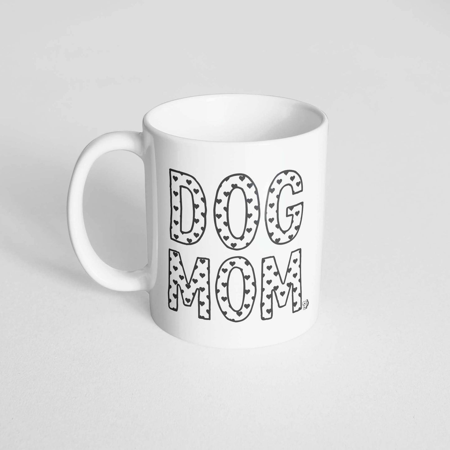 Heart Filled Dog Mom Mug: 15oz