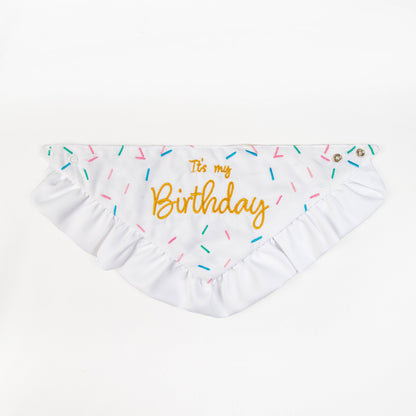 Dog Birthday Bandana with Ruffles