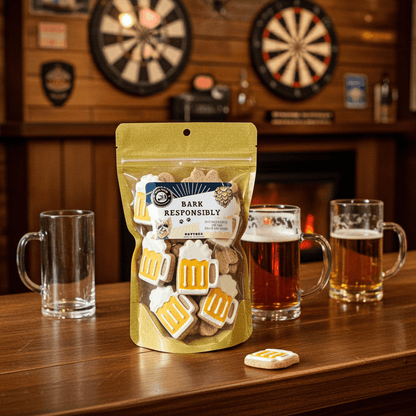 Bark Responsibly Beer Shaped Dog Cookies-6.5oz Bag