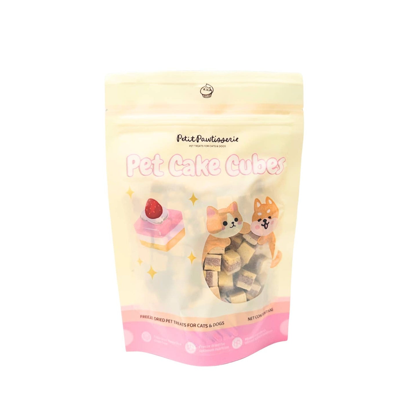 Freeze Dried Duck Cake Cube Dog Treats 1.75oz