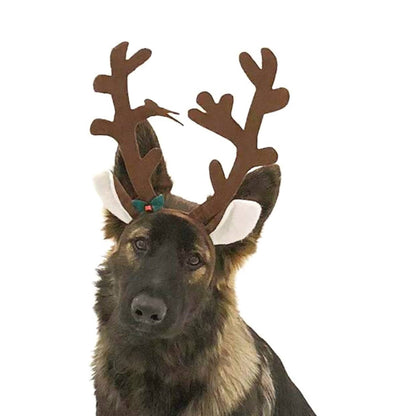 Brown Reindeer Dog Antlers Headband