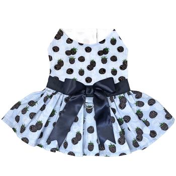 Dog Dress with Matching Leash - Blackberries