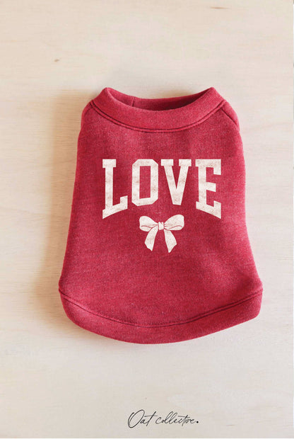 Love Bow Dog Graphic Sweatshirt