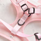 Luxe Adjustable Neck Dog Harness - Baby Pink Heart